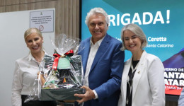 Governador de Goiás visita a Unesc, conhece Clínicas Integradas e o Programa Universidade Gratuita